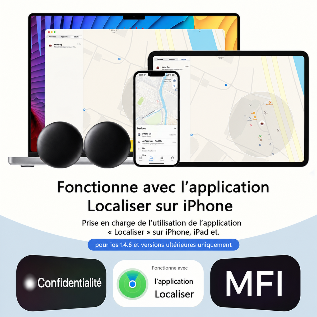 Balise Find My Magnétique